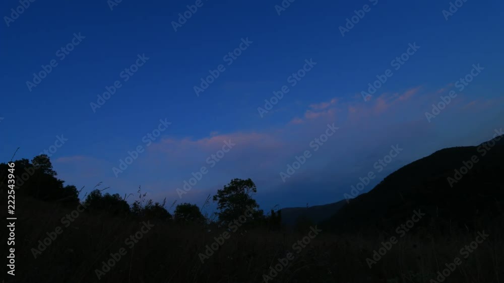 custom made wallpaper toronto digitaltimelapse of sunset until the night in Pyrenees


