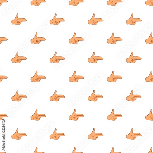 Gesture index and middle finger together pattern. Cartoon illustration of gesture index and middle finger together vector pattern for web