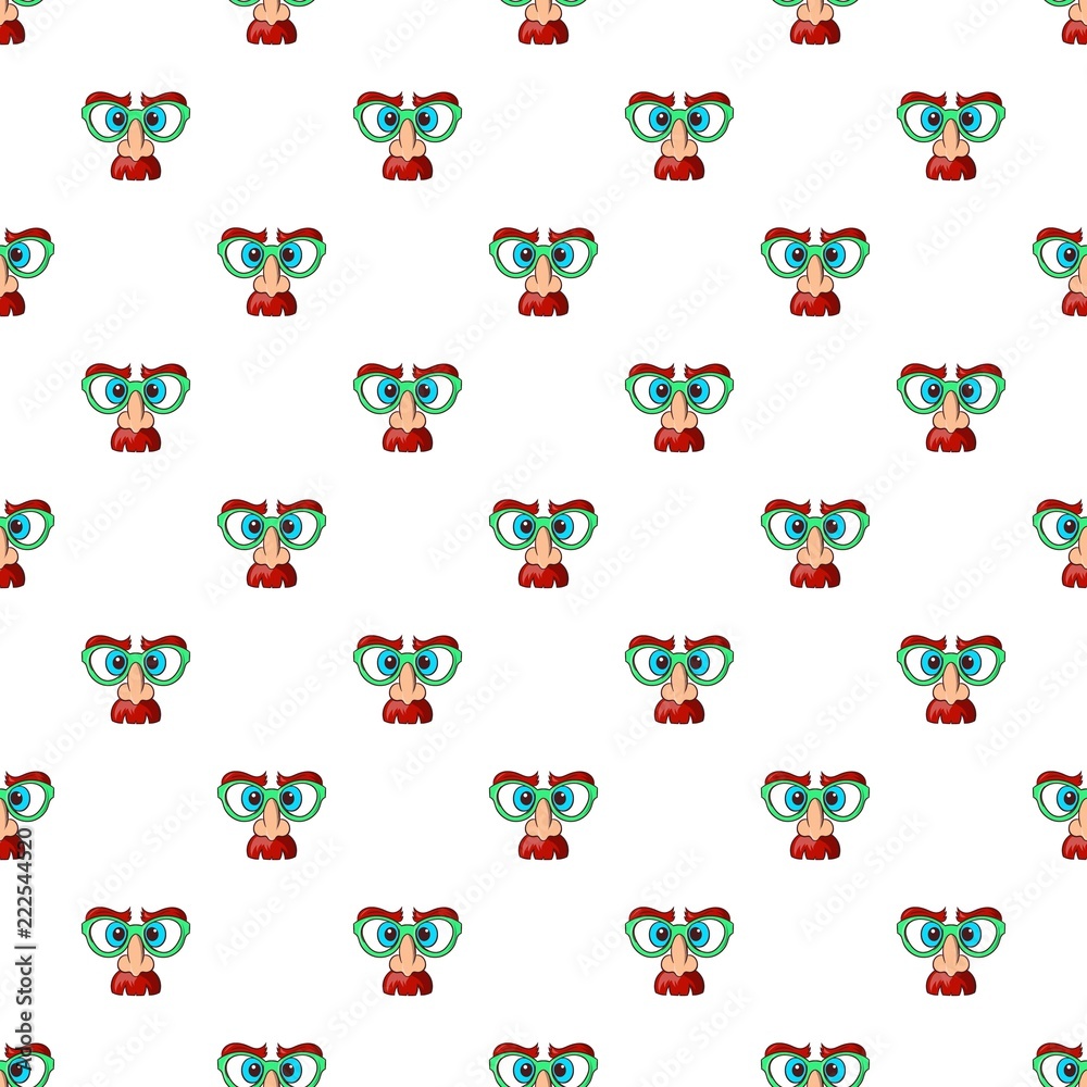 Obraz premium Face of magician pattern. Cartoon illustration of face of magician vector pattern for web
