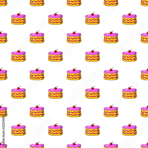Cake pattern. Cartoon illustration of cake vector pattern for web