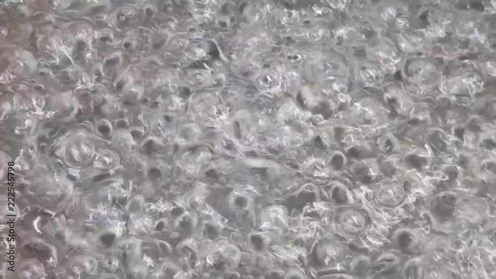 Closeup boiled water