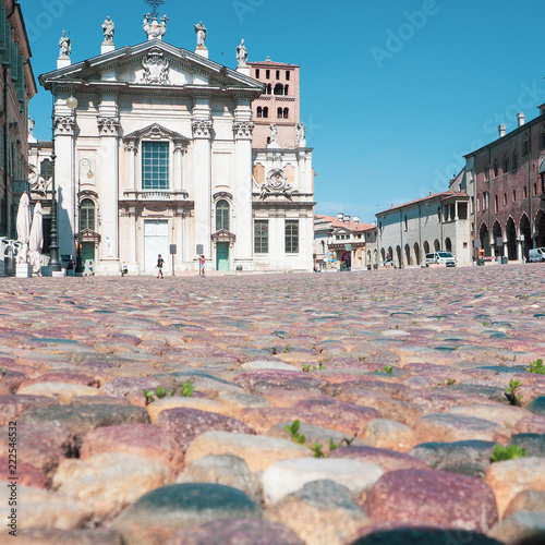 Colored Cobblestone square