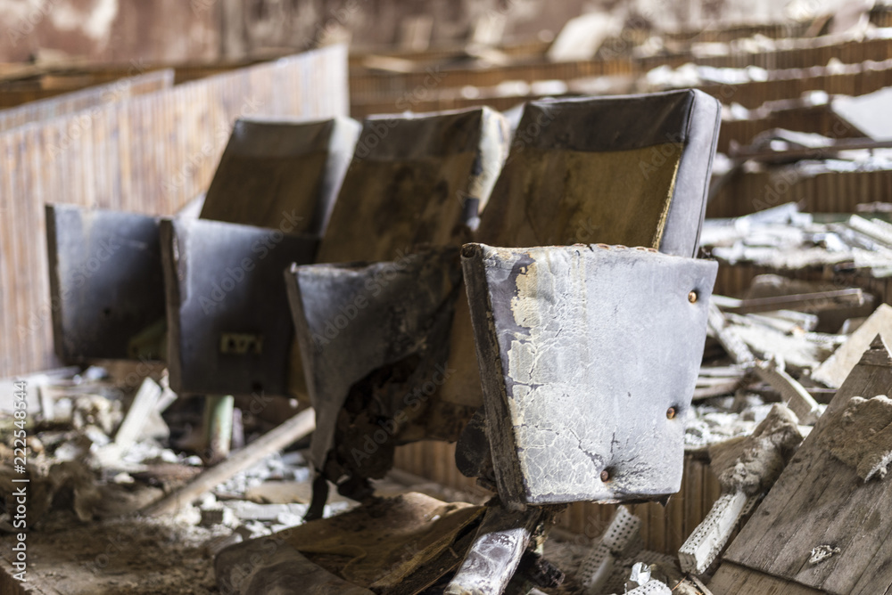 Derelict internal area - Palace of Culture (Pripyat/Chernobyl)