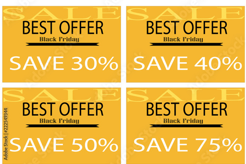 
Illustration of Black Friday discount coupons