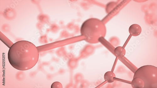 3D rendering model of molecule background