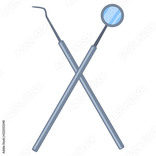 Colorful cartoon dental checkup sign