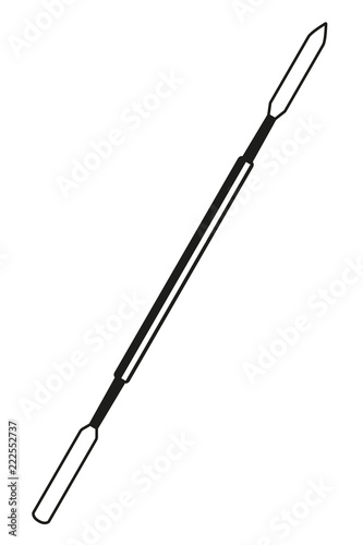 Black and white dental spatula silhouette