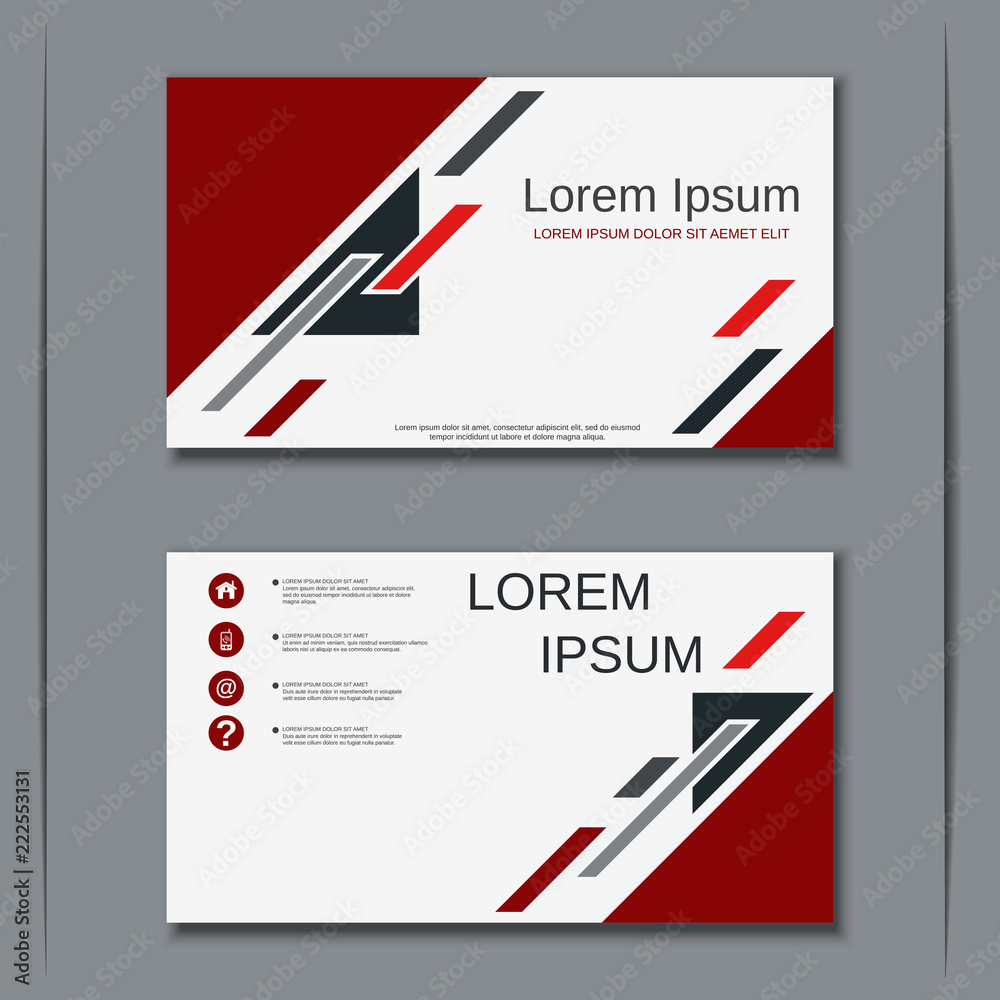 Modern business visiting card vector design template