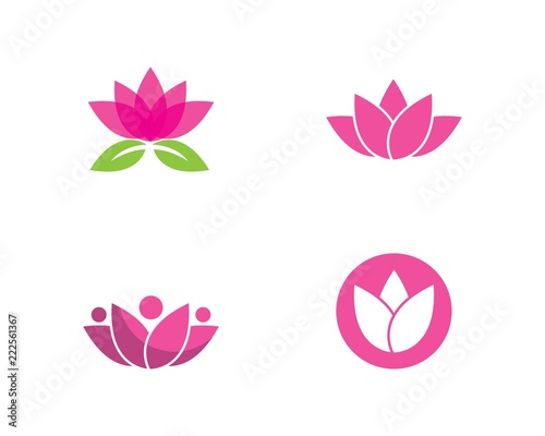 flowers design logo Template