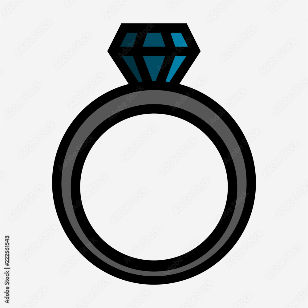 Coloured outline jewelry pixel perfect vector icon Coloured outline jewelry pixel perfect vector icon