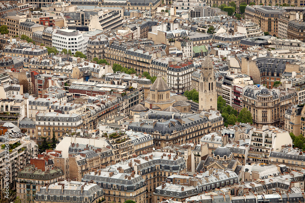 Obraz premium Elevated view over Paris