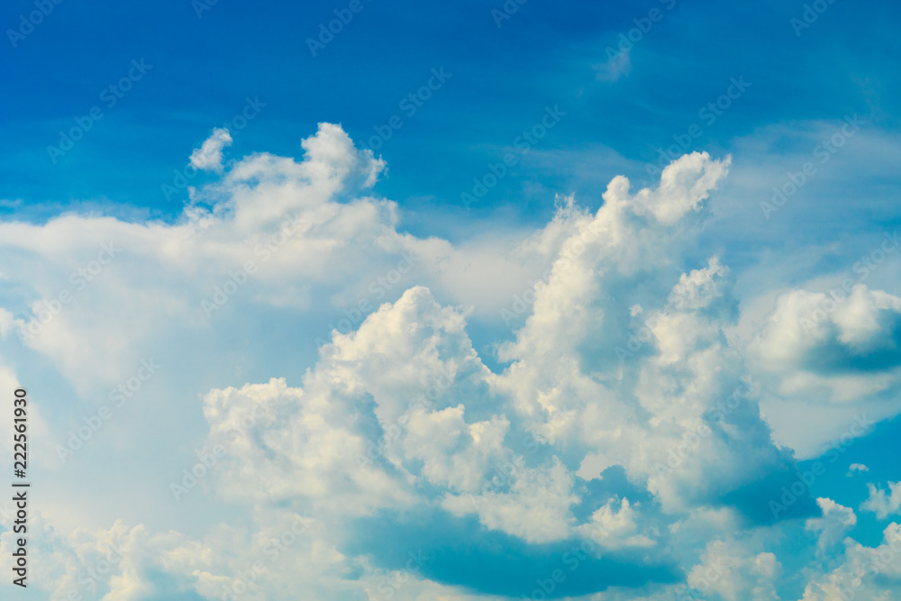 Blue sky with clouds and bright sun. Blue sky with clouds and bright sun.