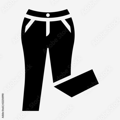 Glyph jeans pixel perfect vector icon