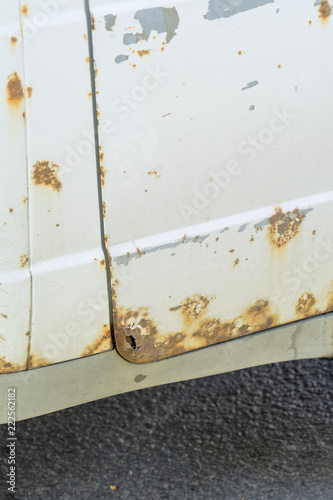 Rust on car. Place for your text.