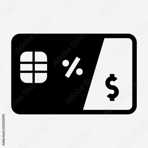 Glyph chip credit card remain pixel perfect vector icon