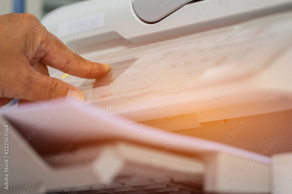 Business Documents concept Businesswoman hands working in process