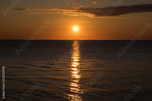 Spectacular Sunset Viewed from West Point Lighthouse in Prince Edward Island Canada