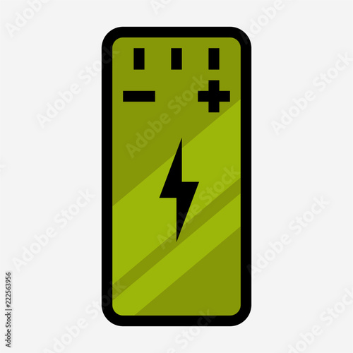 Coloured outline camera battery pixel perfect vector icon