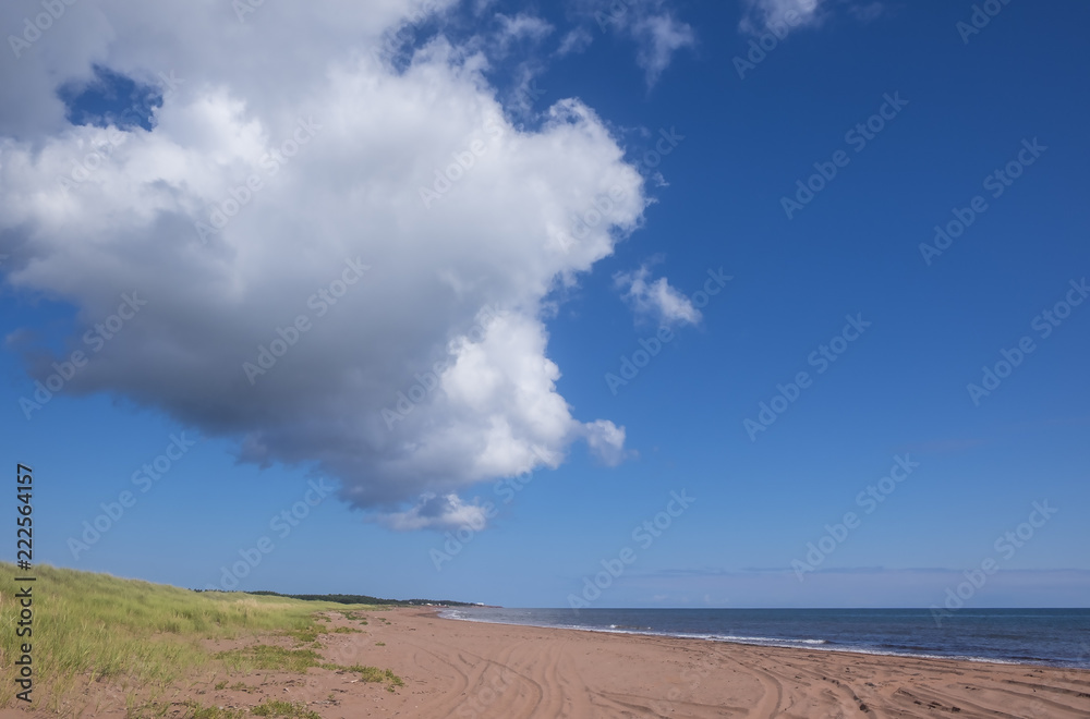 Dramatic White Clouds Over Jules' Point in Prince Edward Island