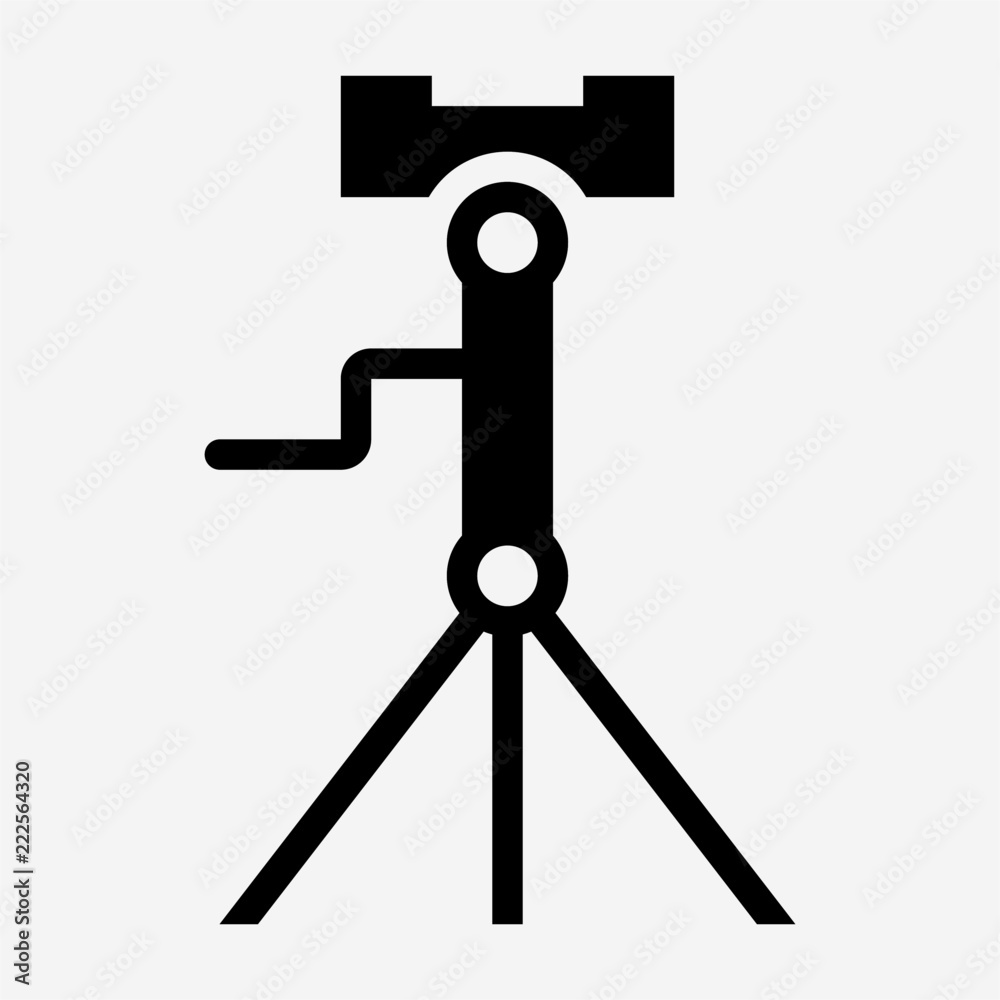 Glyph camera tripod pixel perfect vector icon Glyph camera tripod pixel perfect vector icon