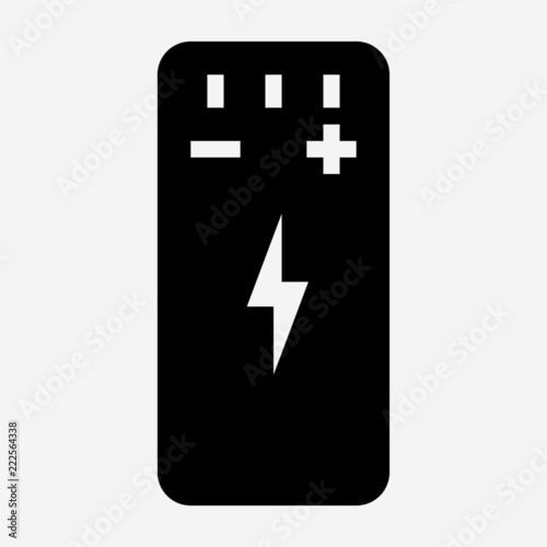 Glyph camera battery pixel perfect vector icon