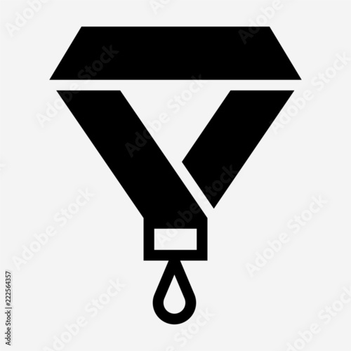 Glyph camera sling strap pixel perfect vector icon