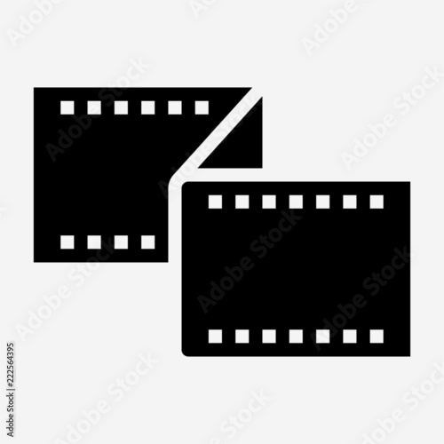 Glyph photographic film pixel perfect vector icon