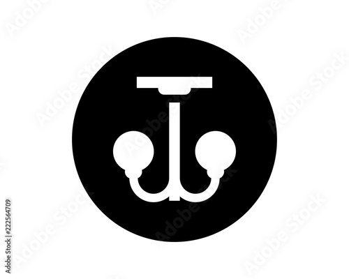 black lamp icon image vector icon logo symbol