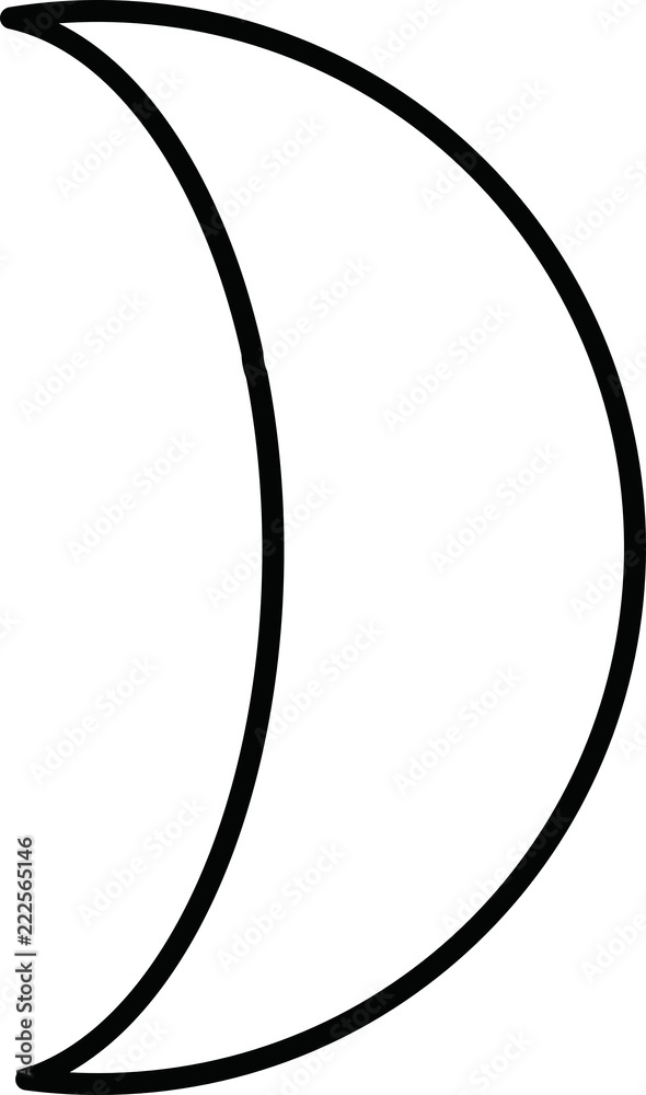 outline phases of the simple moon outline phases of the simple moon