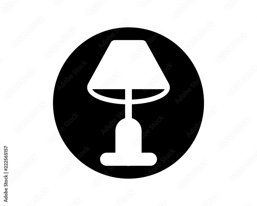 Obraz premium black lamp icon image vector icon logo symbol