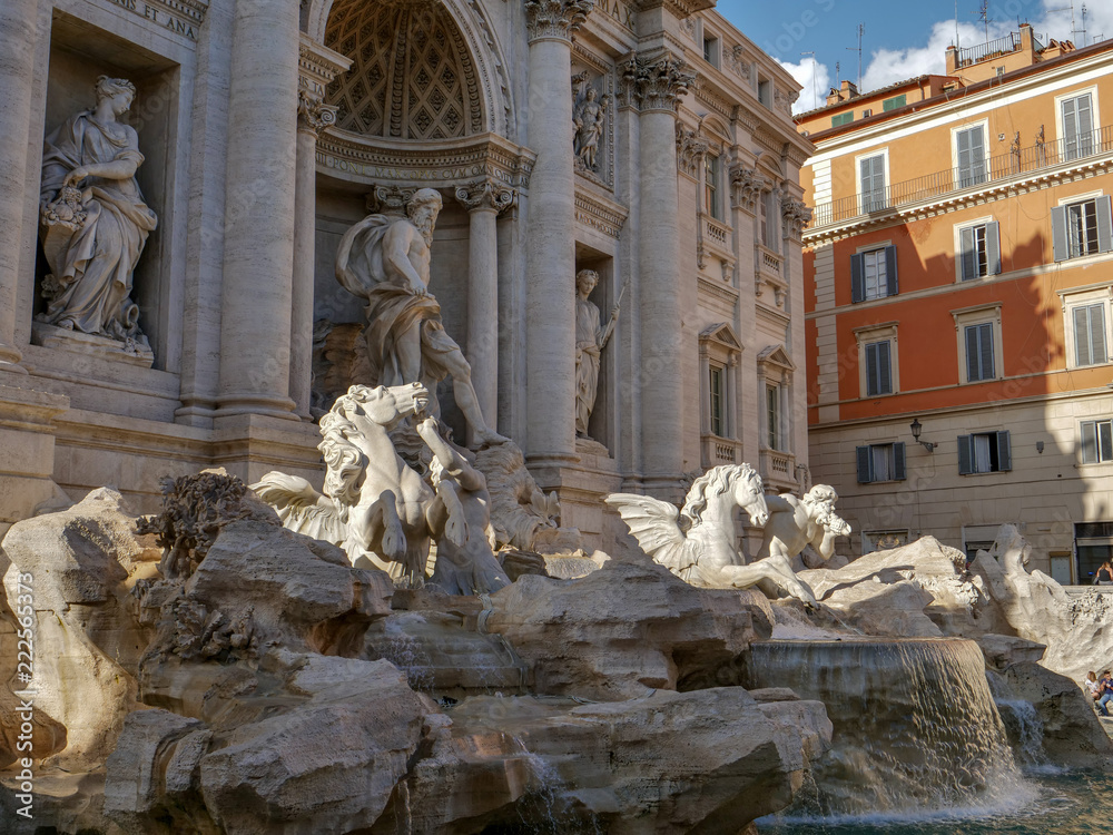 Rome, Italy, 1st September 2018, Trevi Fountain
