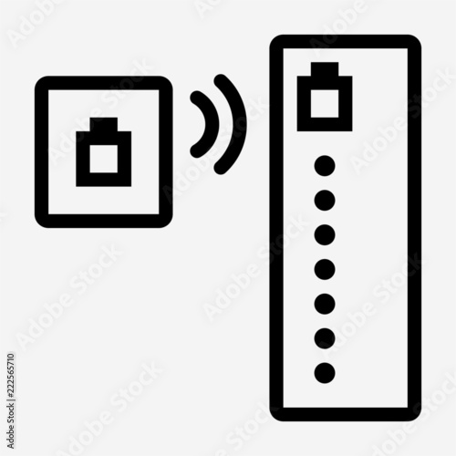 Outline internet cable tester pixel perfect vector icon