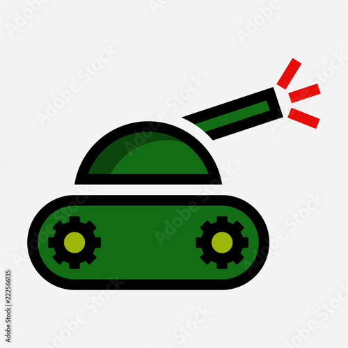 Coloured outline war film pixel perfect vector icon