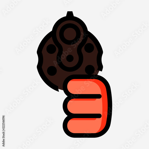 Coloured outline action film pixel perfect vector icon