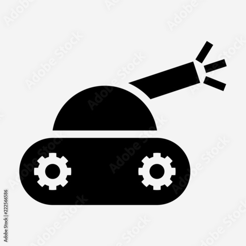 Glyph war film pixel perfect vector icon