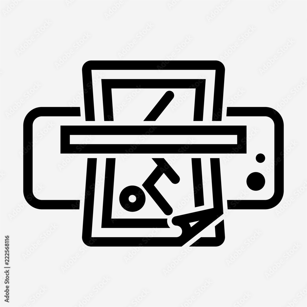 Outline laminating machine pixel perfect vector icon Outline laminating machine pixel perfect vector icon