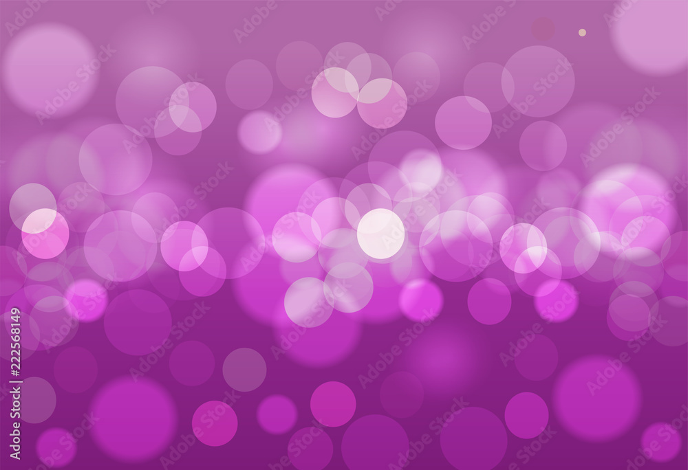 Purple bokeh abstract background caused by spray water.