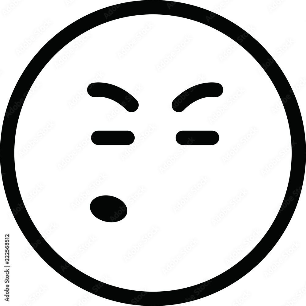 Line drawing of emoticon icon Line drawing of emoticon icon