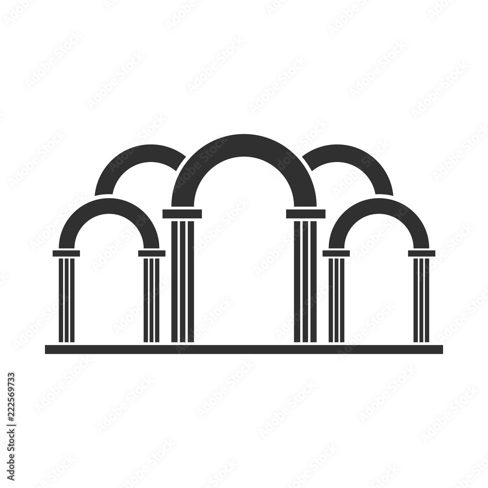 Abstract arch entrance silhouette icon. Abstract arch entrance silhouette icon.