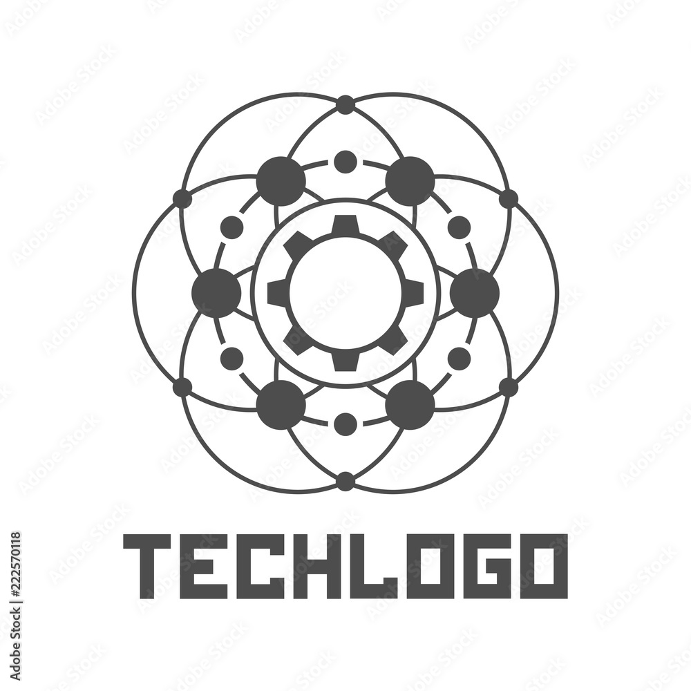 Hexagonal design technology element.