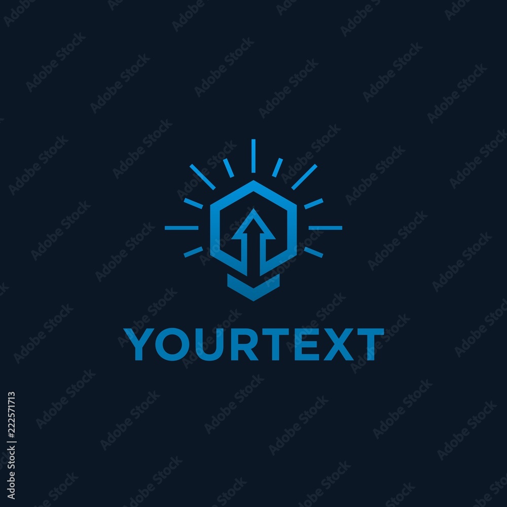 Hexa bulb Logo design vector illustration Hexa bulb Logo design vector illustration