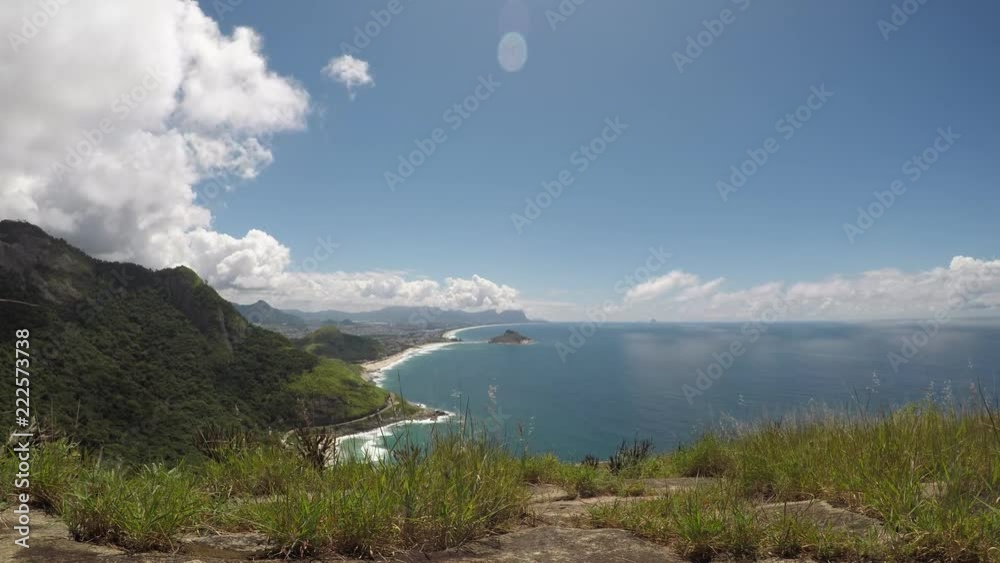 Summer day, beachs, blue sky, nature on a perfect timelapse
