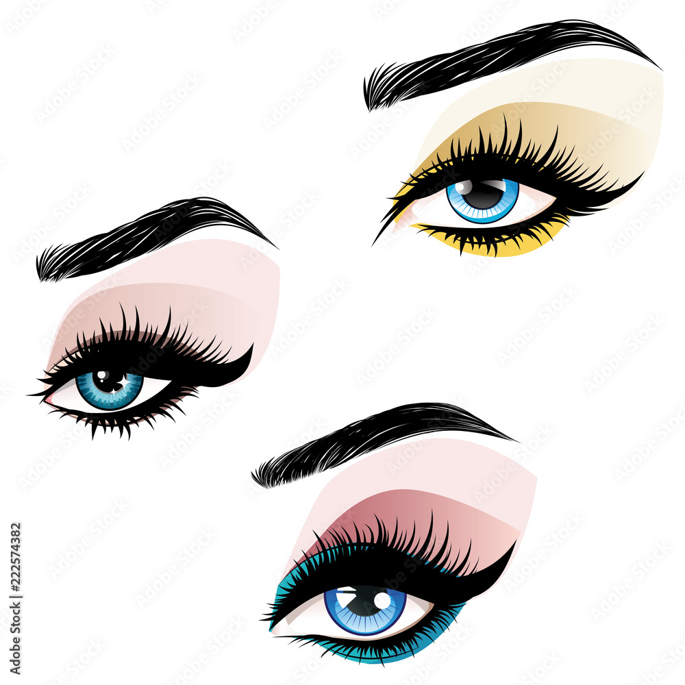 Fototapeta premium Blue eyes make up