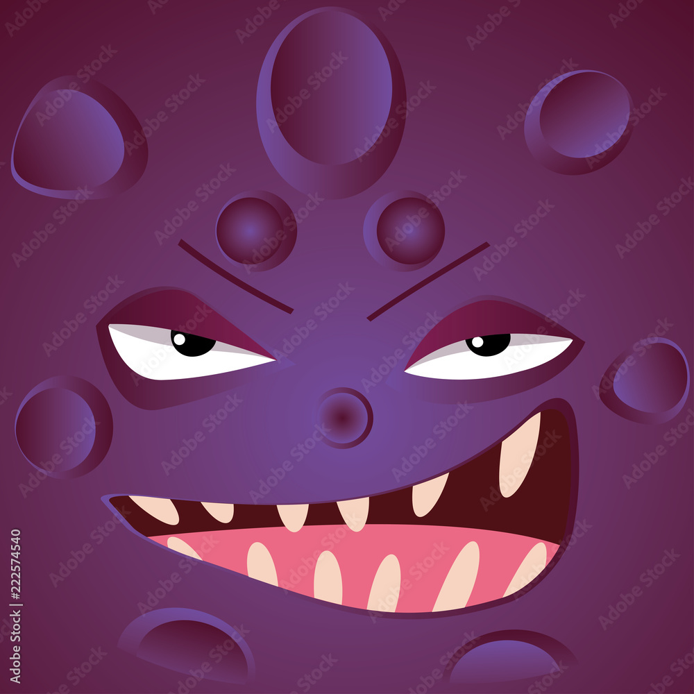 Cartoon monster face Cartoon monster face