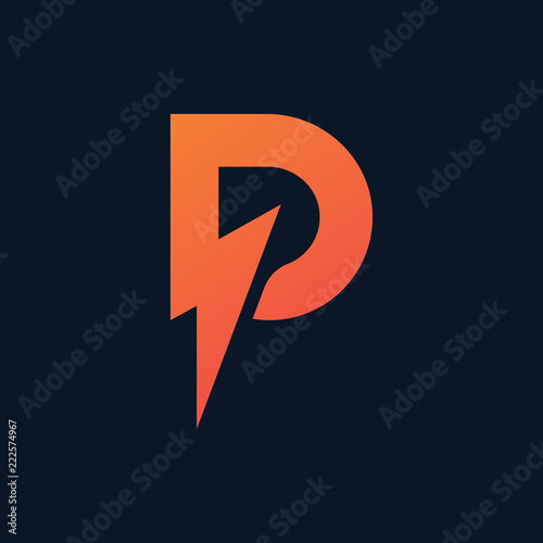Free Download Letter P logo electric - GFXLoad