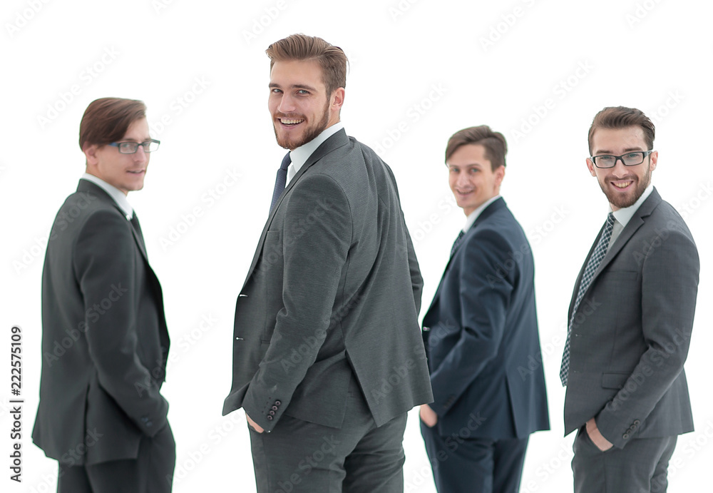 rear view.a group of successful business people.i rear view.a group of successful business people.i