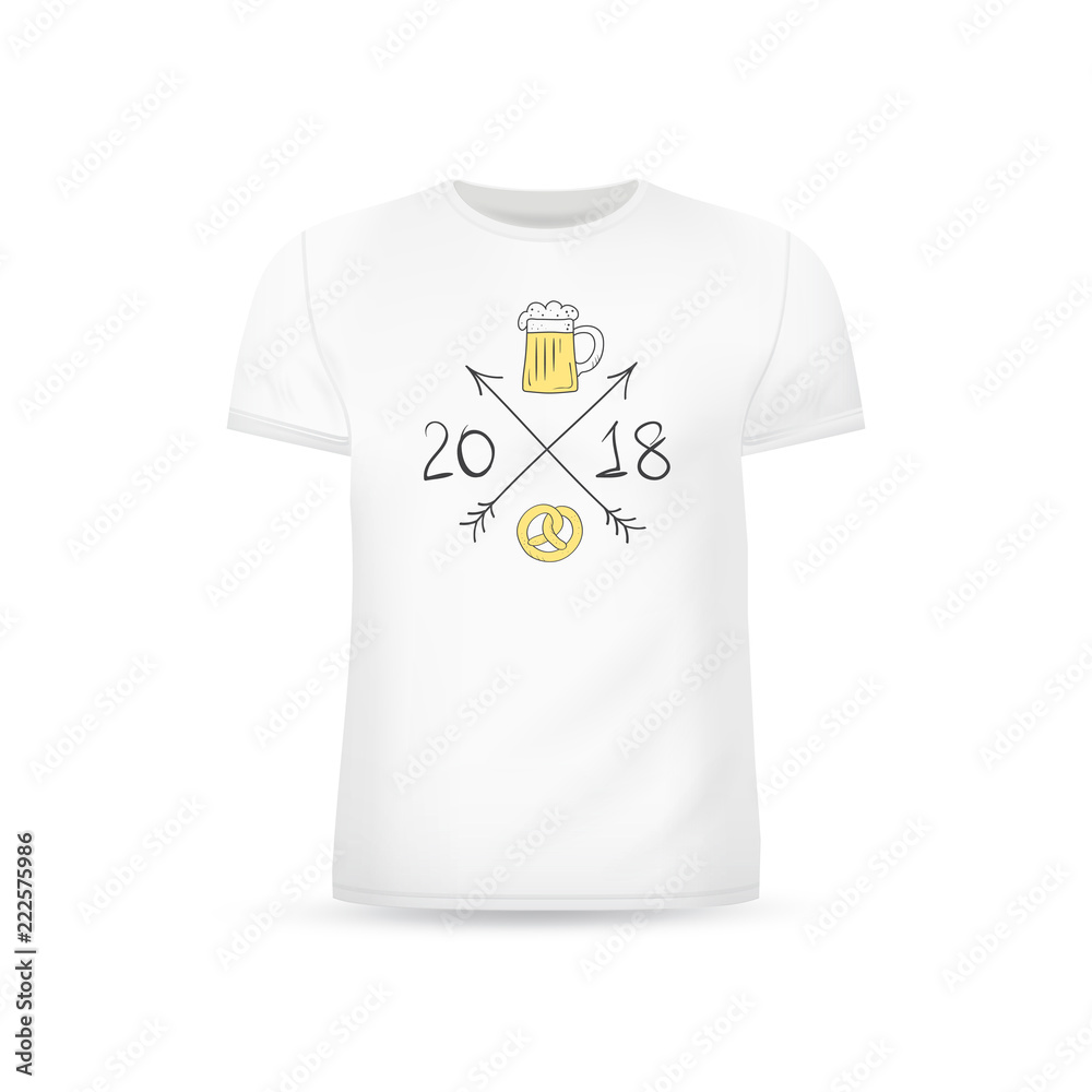 Oktoberfest t-shirt mockup 2018 with label Oktoberfest t-shirt mockup 2018 with label
