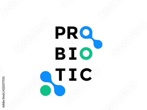 Probiotics icon health food vector package logo