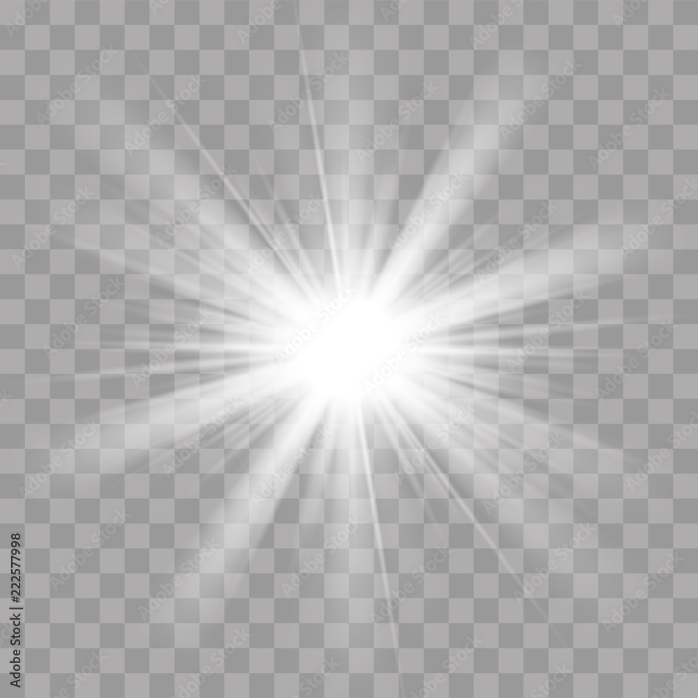 Light rays flash sun star shine radiance effect - obrazy, fototapety, plakaty 