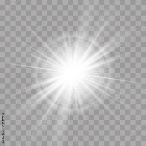Light rays flash sun star r...